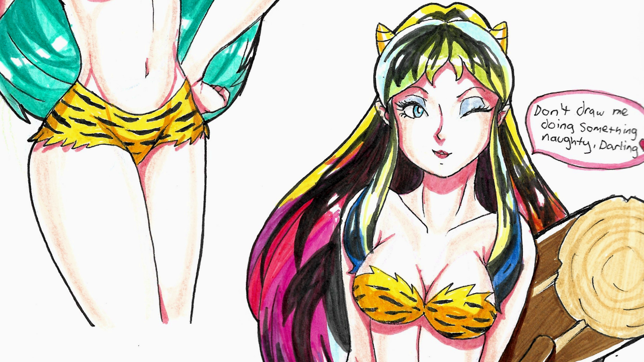 Read more about the article WIP Artwork ~ The Making of Lum from Urusei Yatsura